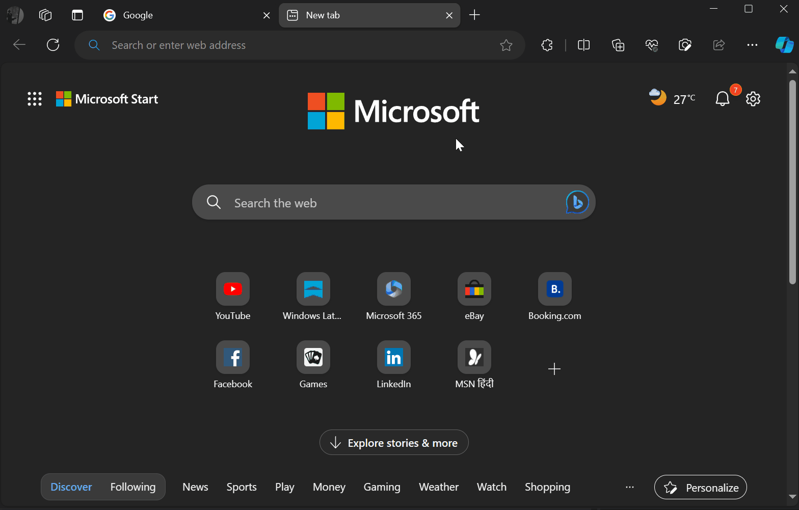 Microsoft Edge split screen drag and drop