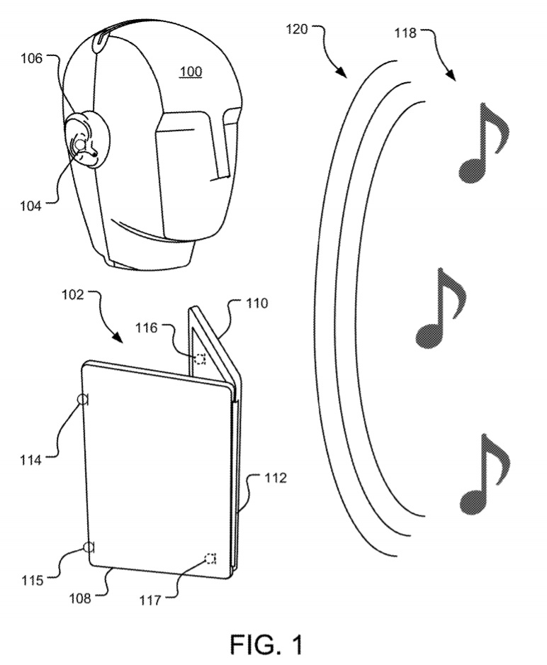 3D audio foldable phone patent