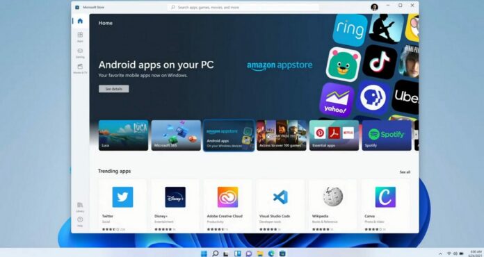 Android apps for Windows 11