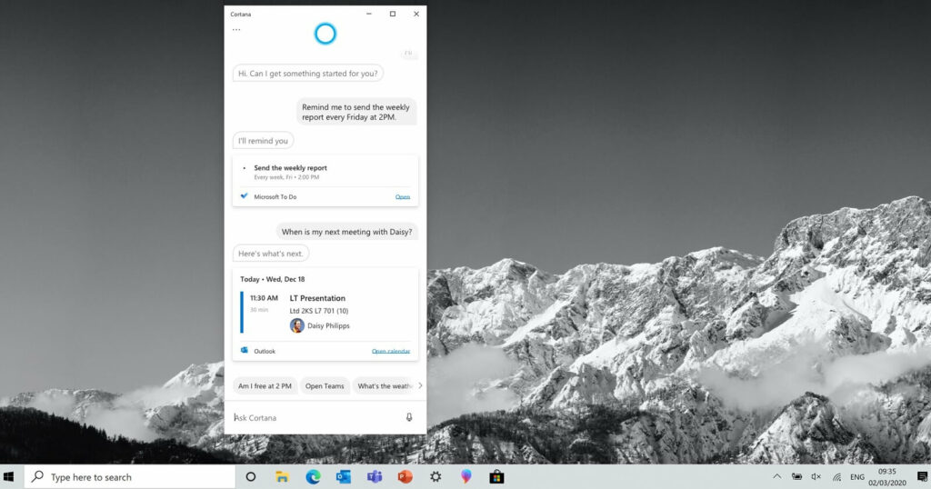 Cortana app for Windows 11