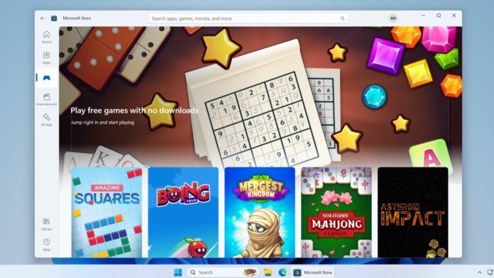 Instant Games in Microsoft Store Windows 11