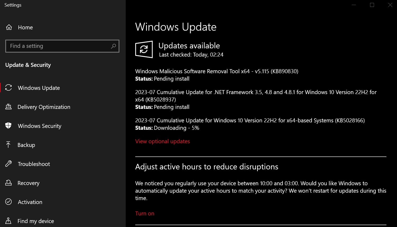 KB5028166 Windows Update
