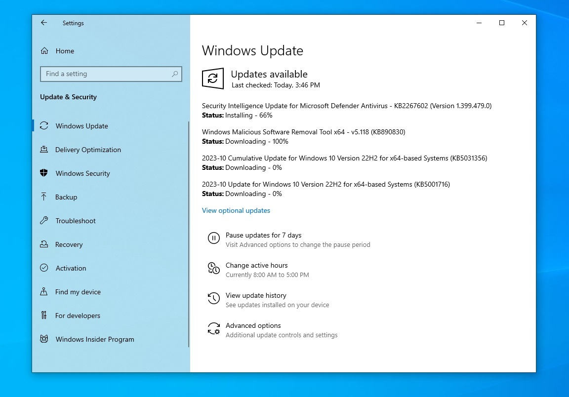 KB5031356 Windows Update