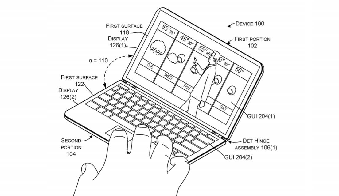 Microsoft foldable mobile device