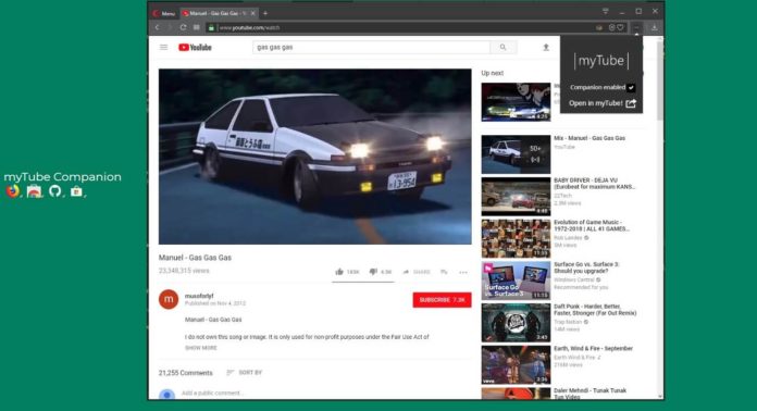 myTube extension