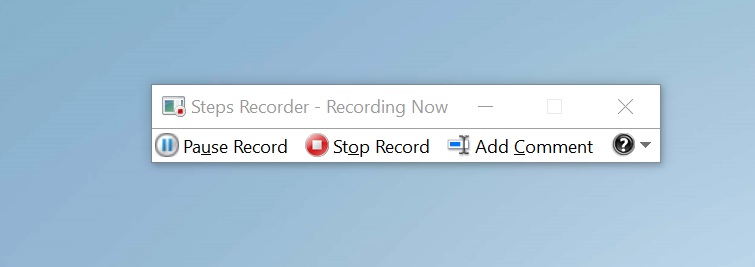 Steps Recorder app on Windows 7