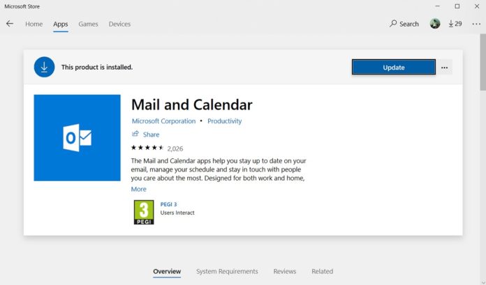 Windows 10 Mail app