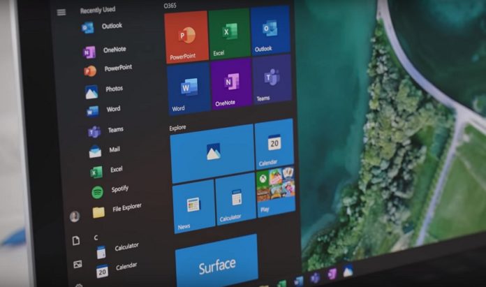 Windows 10 Start menu