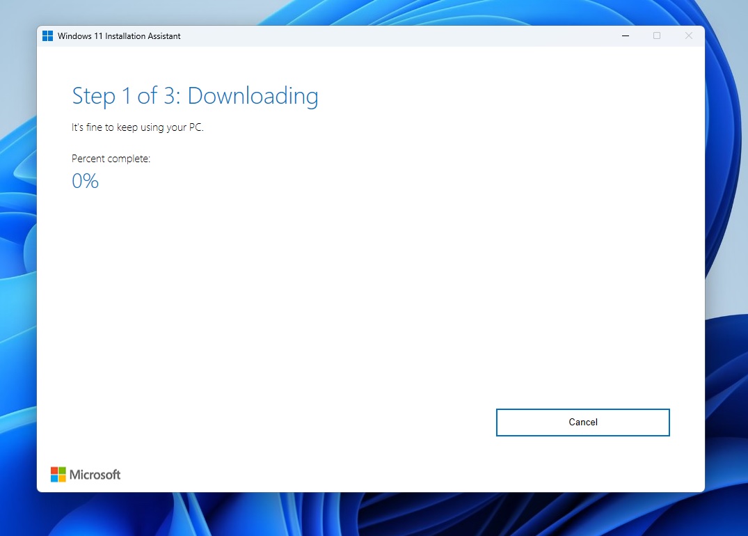 Windows 11 23H2 download screen