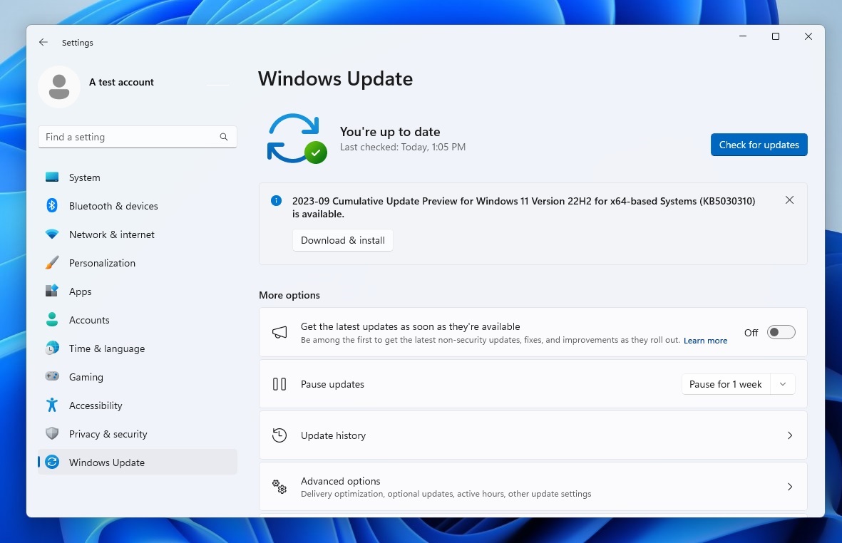 Windows 11 KB5030310 offline installer