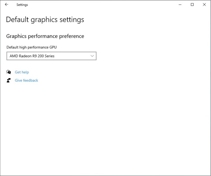Windows GPU settings