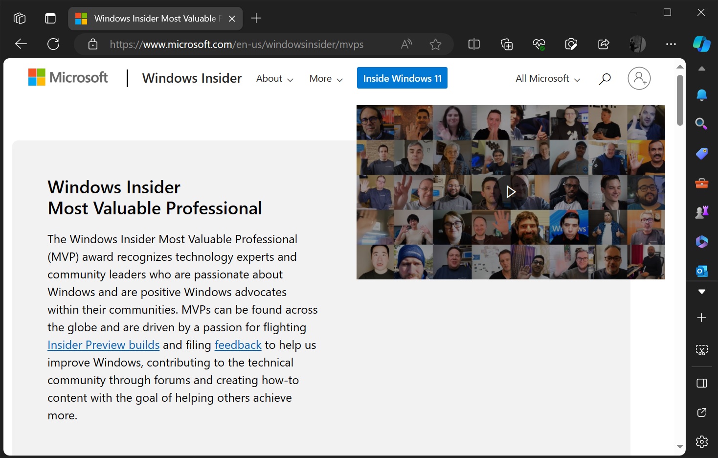 Windows Insider MVP Program